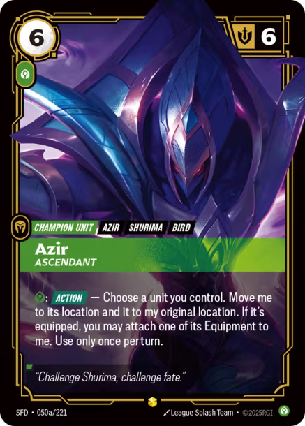 Azir, Ascendant - 050a/221 - R Calm - Alternate Art