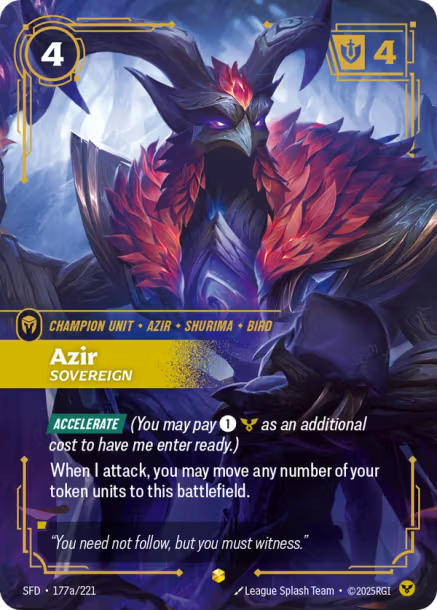 Azir, Sovereign - 177a/221 - Epic Order - Alternate Art