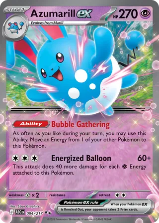 Azumarill ex - 084/217 - Ascended Heroes