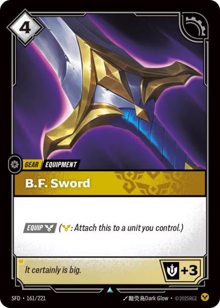 B.F. Sword - 161/221 - U Order