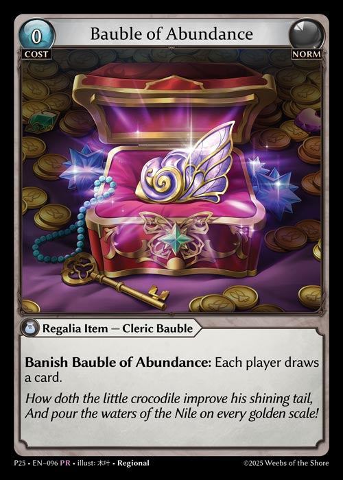 Bauble of Abundance - Promotional Cards