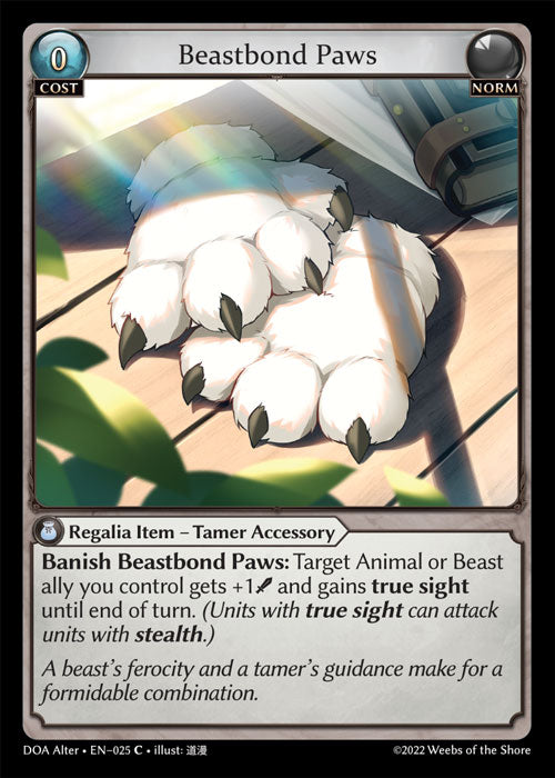 Beastbond Paws - Dawn of Ashes