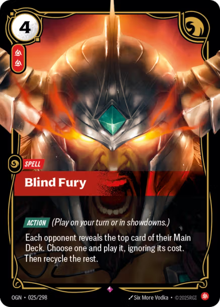 Blind Fury - 025/298 - U Fury