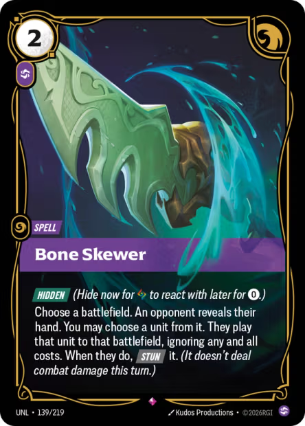Bone Skewer - 139/219 - R Chaos