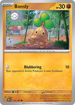 Bonsly - 110/197 - Obsidian Flames 