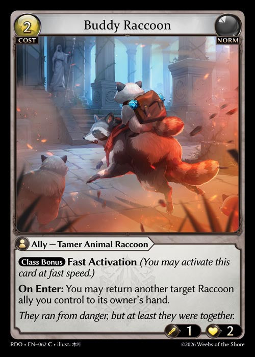 Buddy Raccoon - Radiant Origins - C Norm