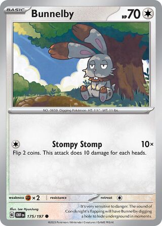 Bunnelby - 175/197 - Obsidian Flames 