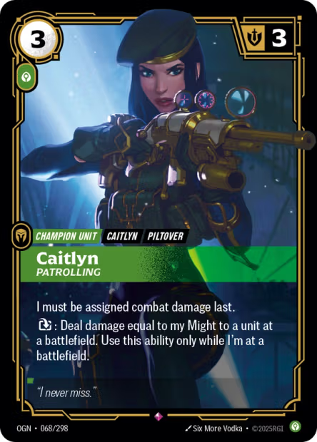 Caitlyn, Patrolling - 068/298 - R Calm
