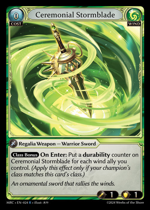 Ceremonial Stormblade - Mercurial Heart -  R Wind