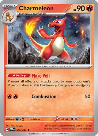 Charmeleon - 008/091 - Paldean Fates 