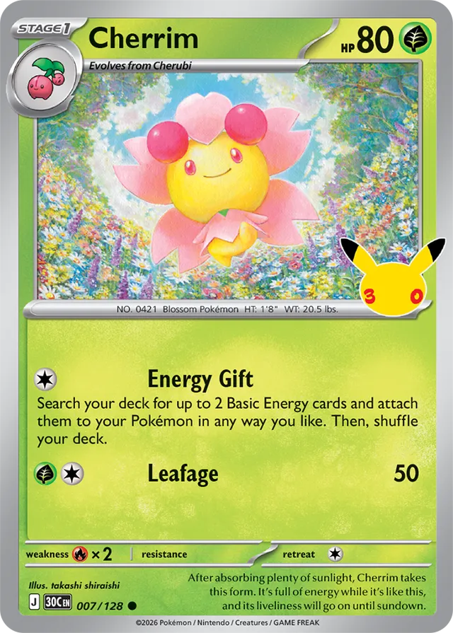 Cherrim 007/128 - Pokémon 30th Celebration 