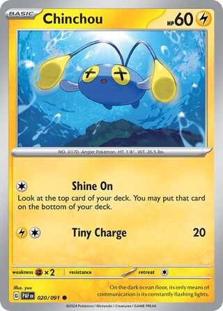 Chinchou - 020/091 - Paldean Fates 