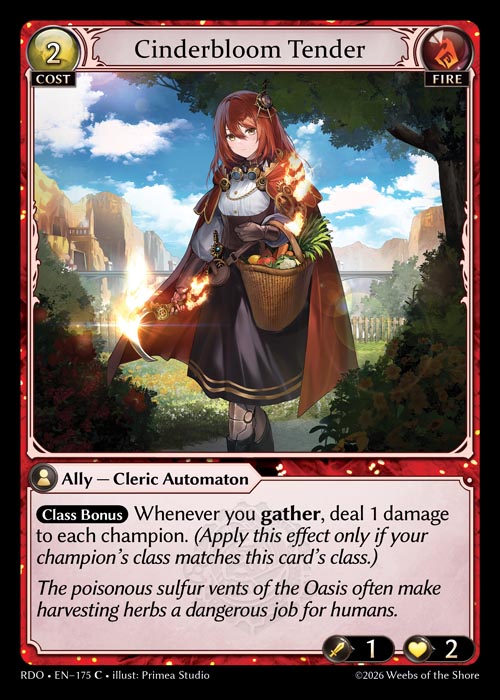 Cinderbloom Tender - Radiant Origins - C Fire