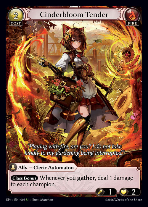 Cinderbloom Tender - Supporter Pack 4