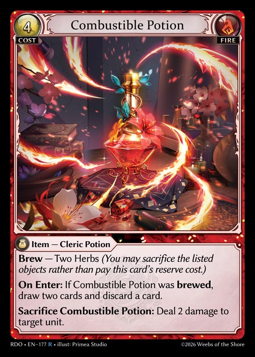 Combustible Potion - Radiant Origins - R Fire