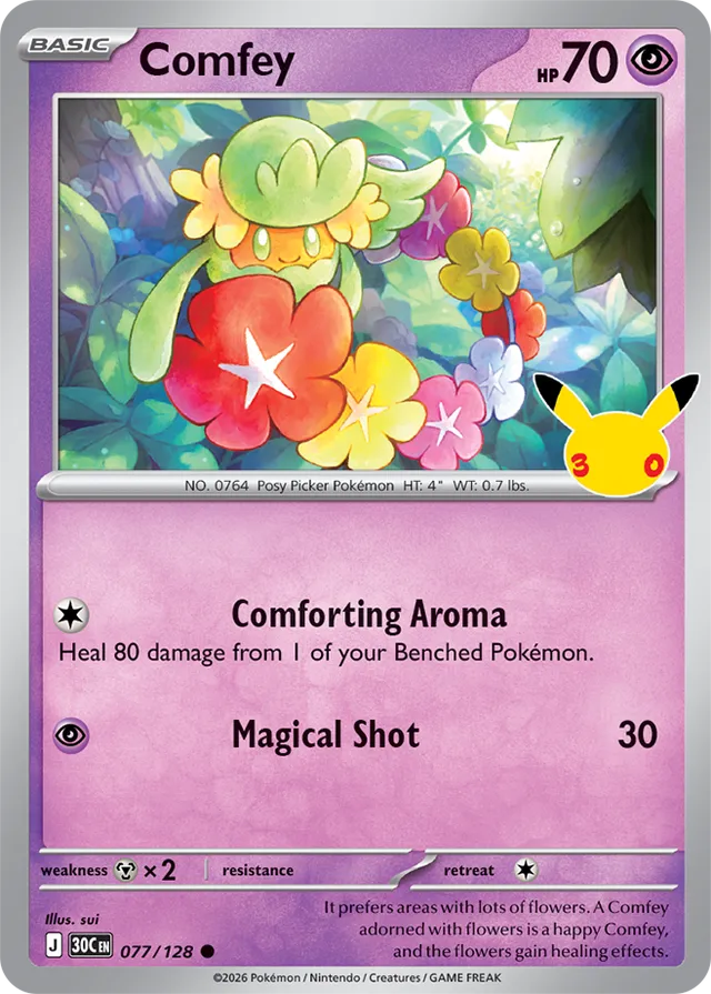 Comfey 077/128 - Pokémon 30th Celebration 
