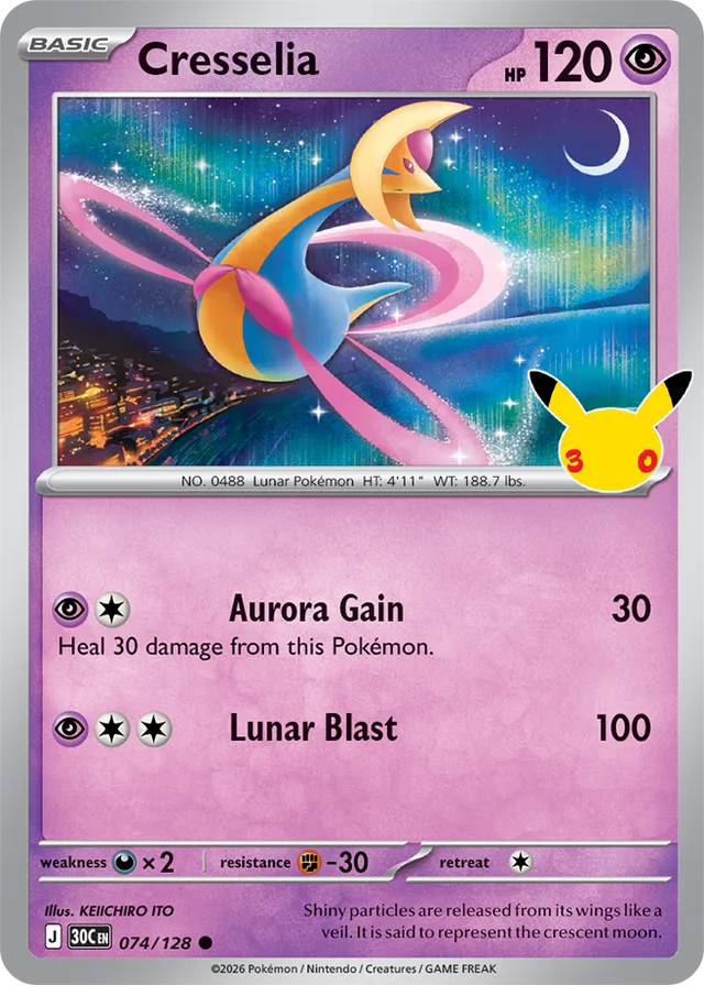 Cresselia 074/128 - Pokémon 30th Celebration