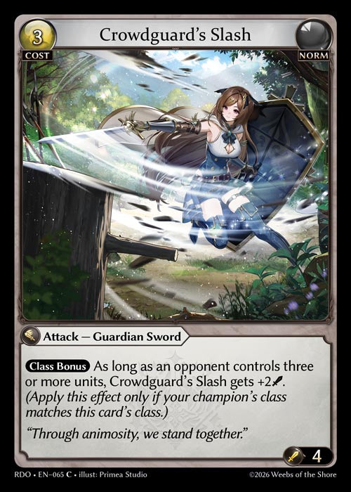 Crowdguard’s Slash - Radiant Origins - C Norm