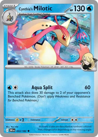 Cynthia's Milotic - 053/182 - Destined Rivals