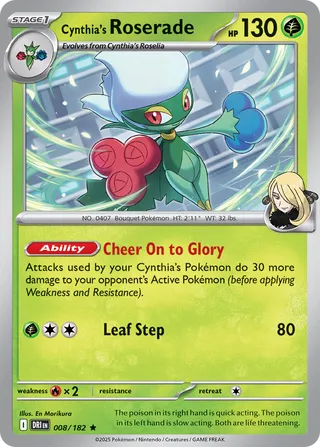 Cynthia's Roserade - 008/182 - Destined Rivals