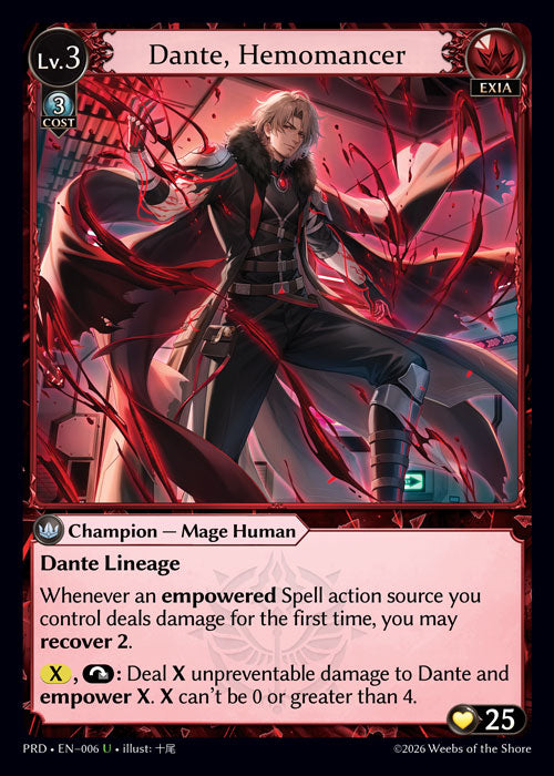 Dante, Hemomancer - .asphodel/paradise - U Exia