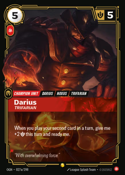 Darius, Trifarian - 027a/298 - R Fury - Alternative Art