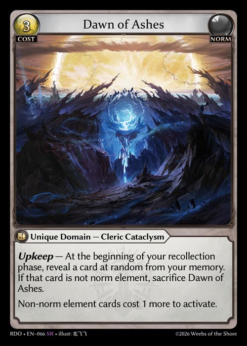 Dawn of Ashes - Radiant Origins - SR Norm