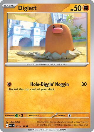 Diglett - 103/197 - Obsidian Flames 