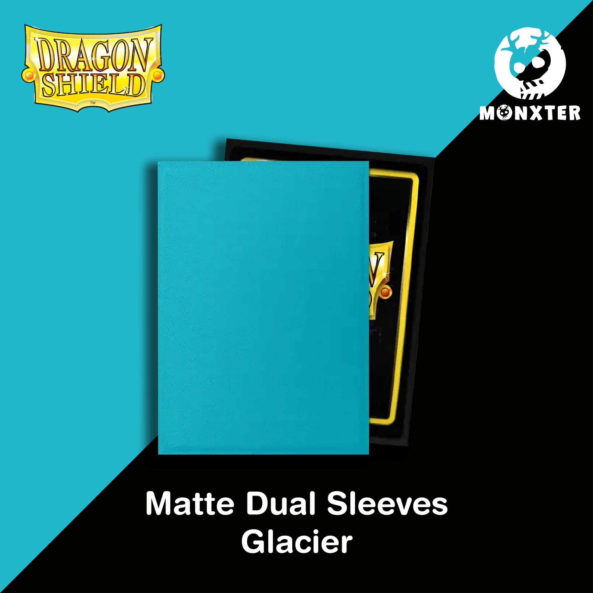 Dragon Shield Glacier Matte Dual Sleeves Desk Monxter Dragon Shield Glacier Matte Dual Sleeves Desk Monxter