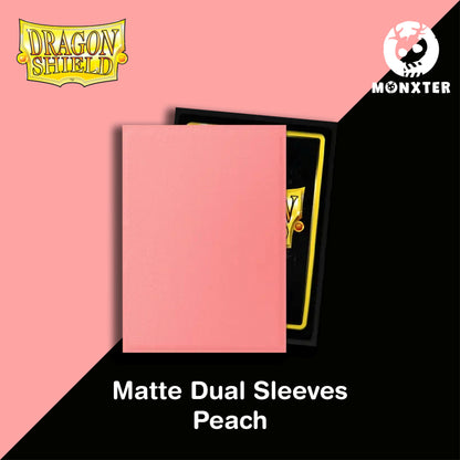 Dragon Shield Peach Matte Dual Sleeves