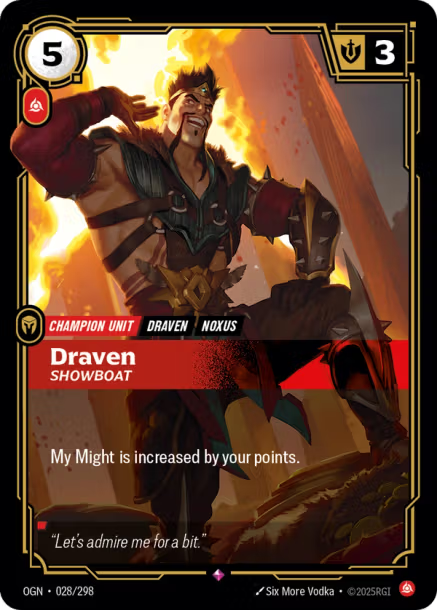 Draven, Showboat - 028/298 - R Fury