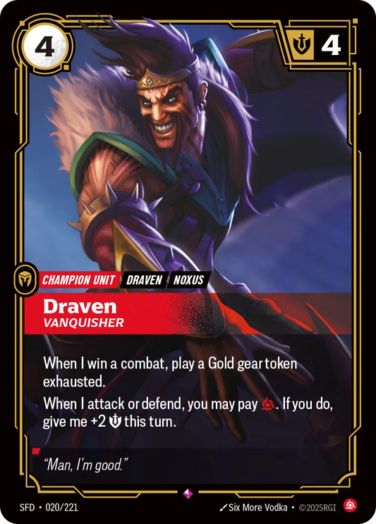 Draven, Vanquisher - 020/221 - R Fury
