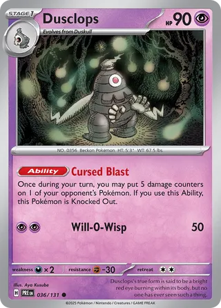 Dusclops - 036/131 - Prismatic Evolutions