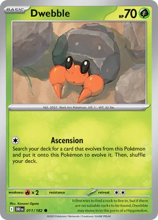 Dwebble - 011/182 - Destined Rivals