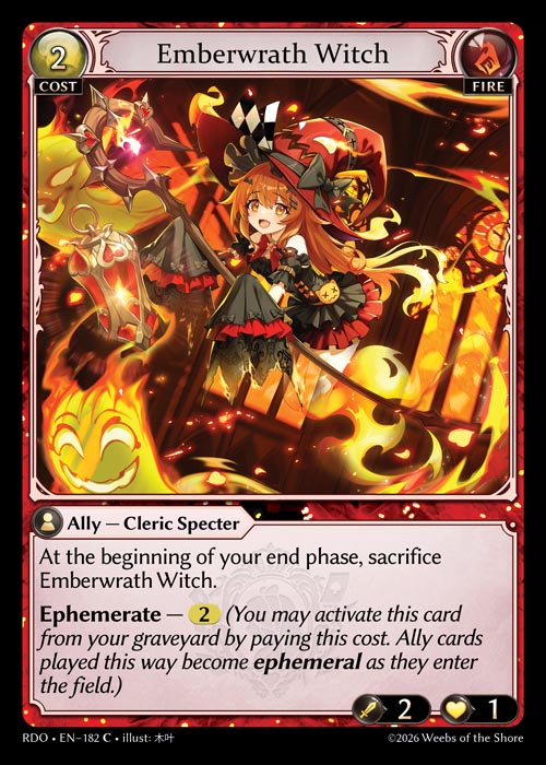 Emberwrath Witch - Radiant Origins - C Fire