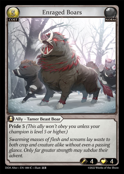 Enraged Boars - Dawn of Ashes
