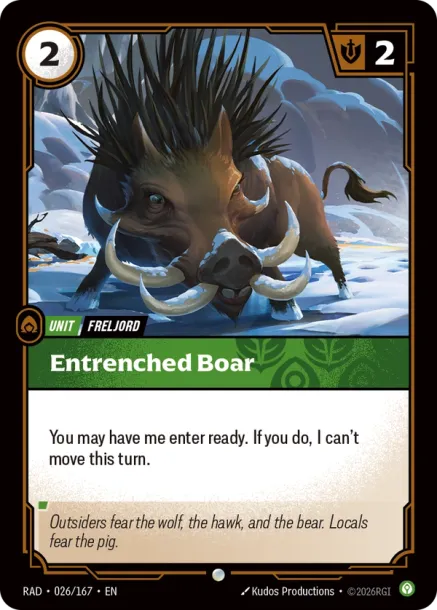 Entrenched Boar - 026/167 - C Clam