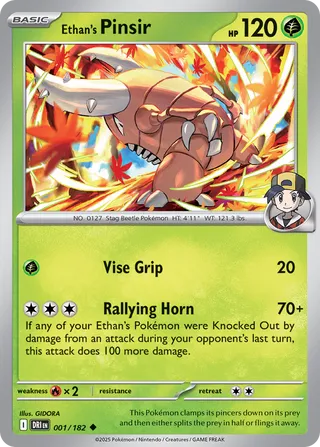 Ethan's Pinsir - 001/182 - Destined Rivals