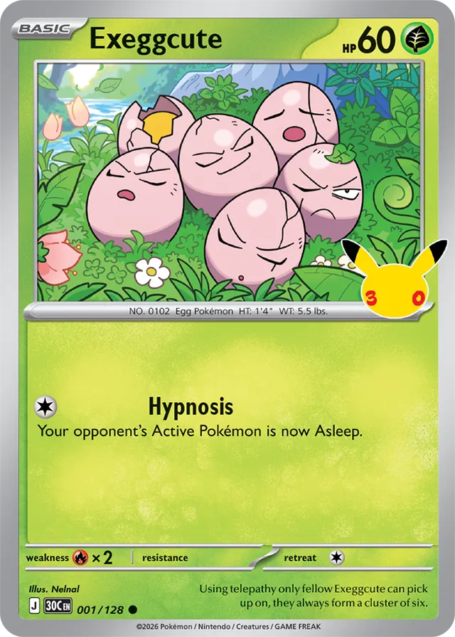 Exeggcute 001/128 - Pokémon 30th Celebration 