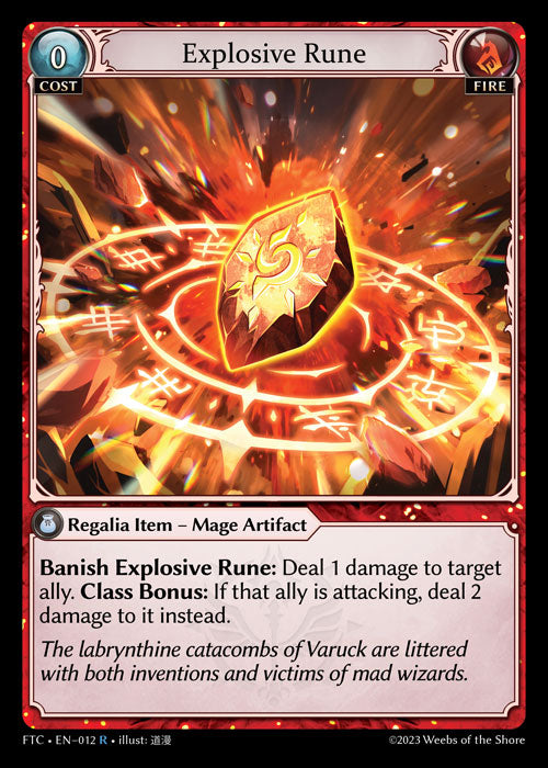 Explosive Rune - Fractured Crown - R Fire