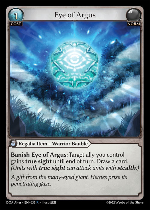 Eye of Argus- Dawn of Ashes