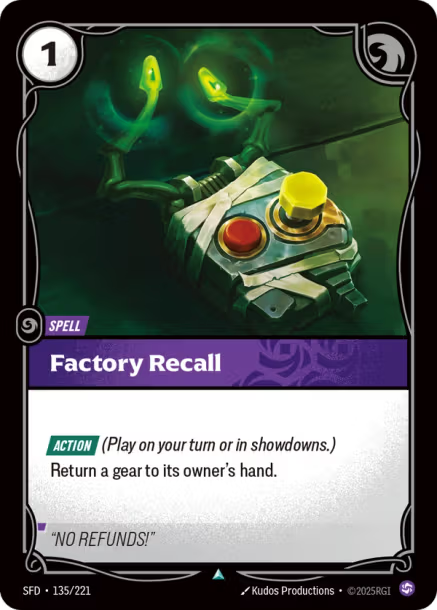 Factory Recall - 135/221 - U Chaos