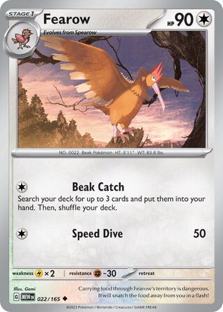 Fearow - 022/165 - 151 