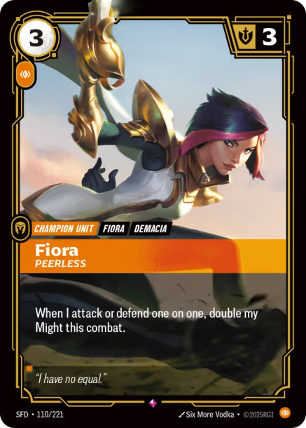 Fiora, Peerless - 110/221 - R Body