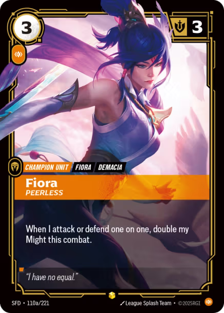 Fiora, Peerless - 110a/221 - R Body - Alternate Art