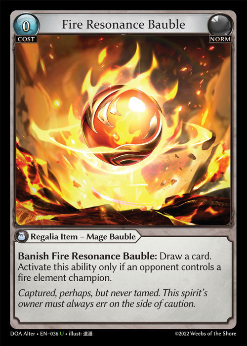 Fire Resonance Bauble - Dawn of Ashes