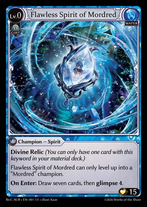 Flawless Spirit of Mordred - Re:Collection Aurelian Regent - SR Water
