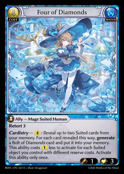 Four of Diamonds - Radiant Origins - R Water
