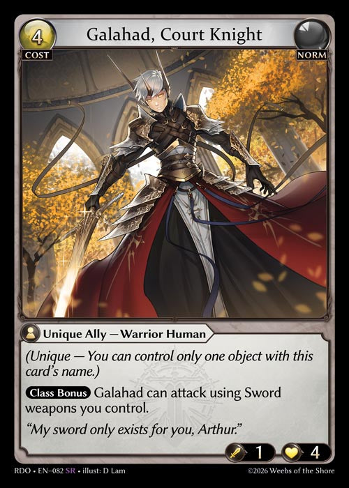Galahad, Court Knight - Radiant Origins - SR Norm