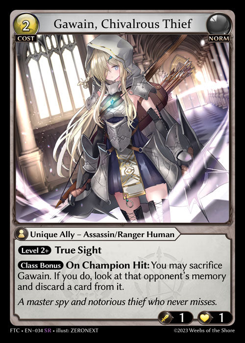 Gawain, Chivalrous Thief - Fractured Crown - SR Norm